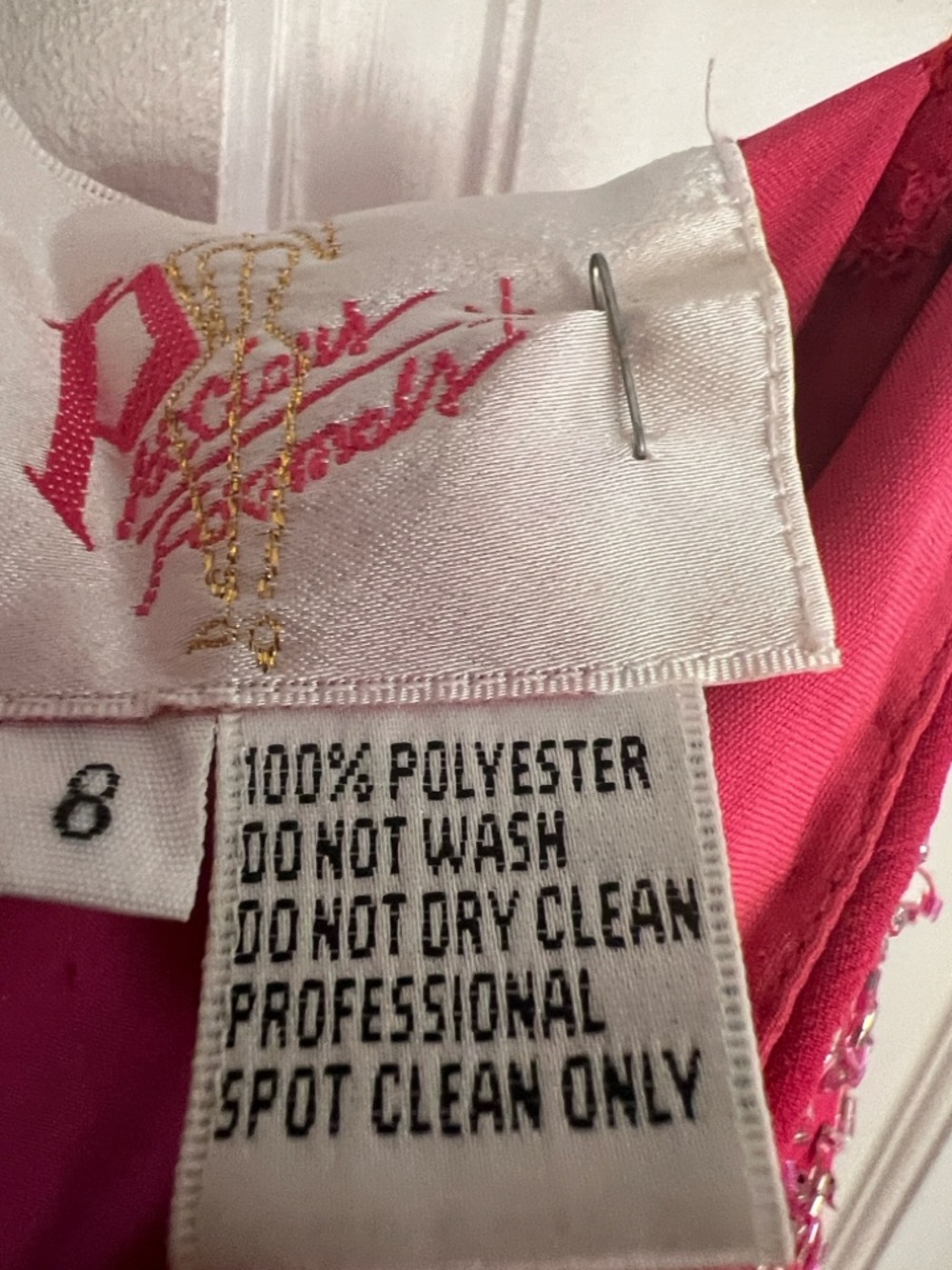 HOT PINK STRAPLESS GOWN - Picture 11 of 11